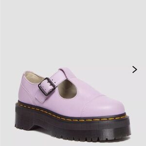 Bethan Pisa Dr. Martens platform mary janes in lilac